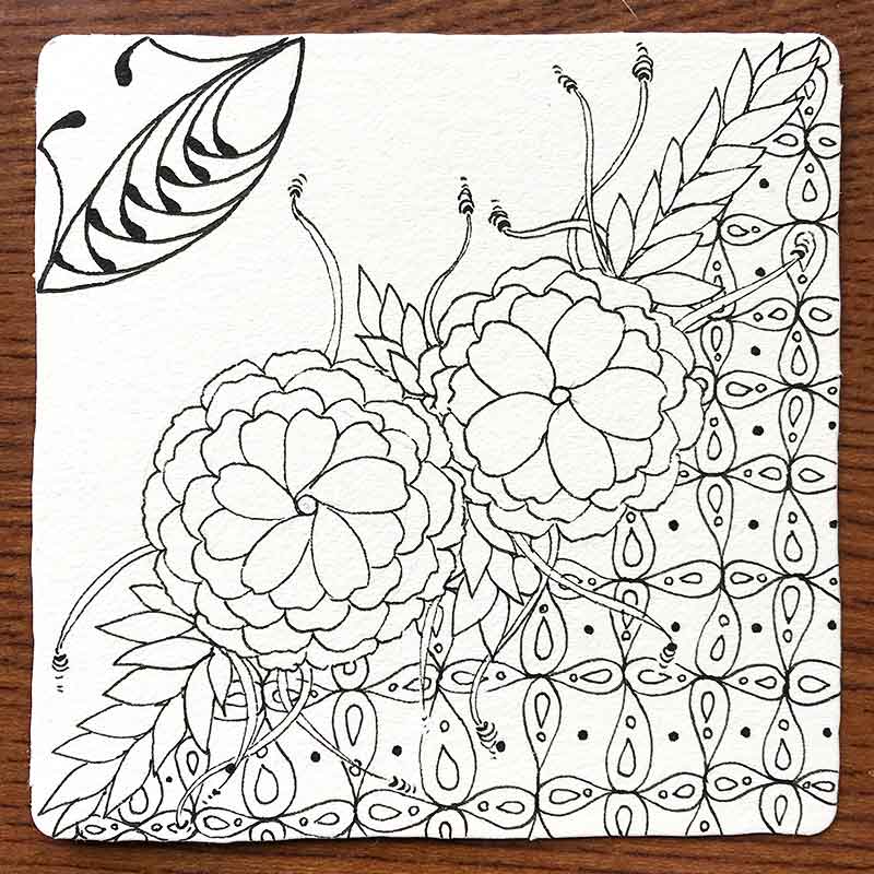 zentangle（ゼンタングル）と桜