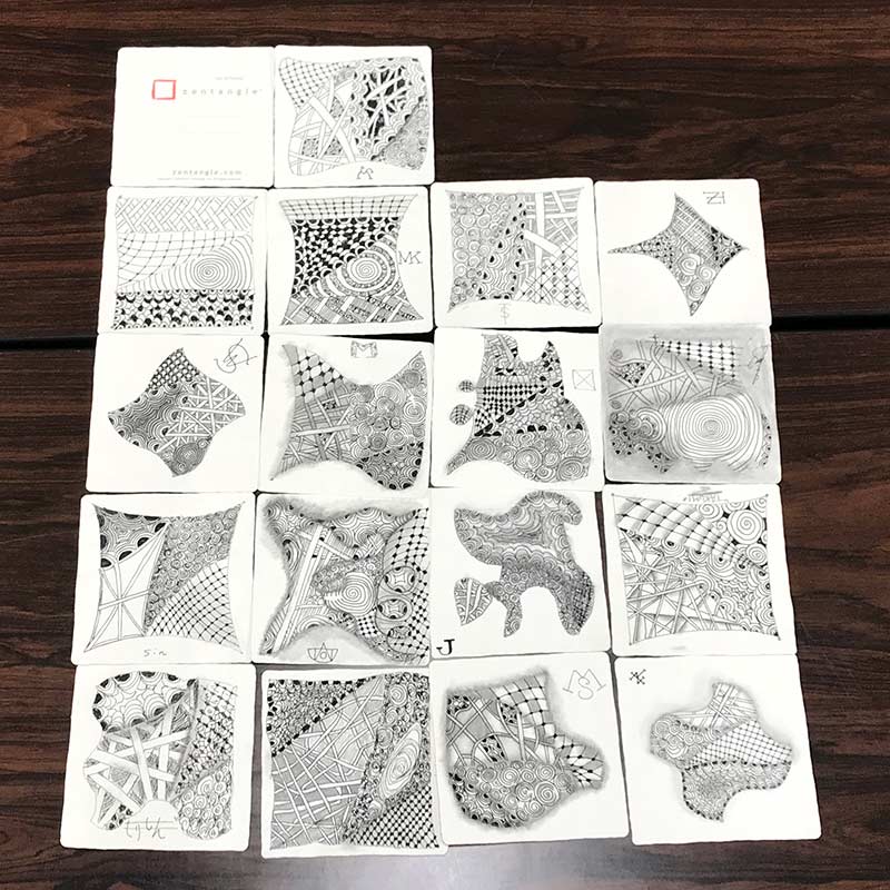 zentangle（ゼンタングル）講座・モザイクタイル