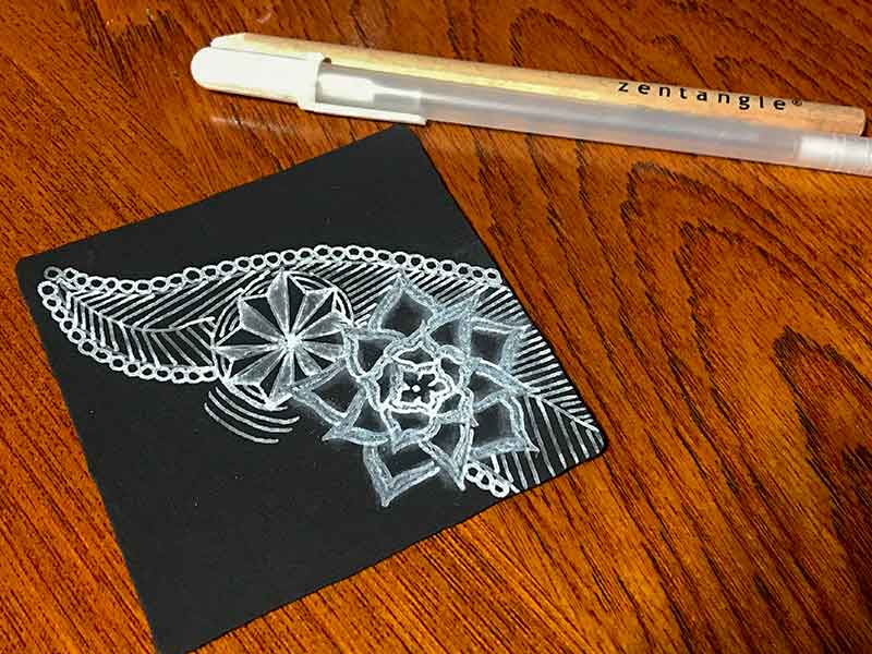 ブラックタイルのゼンタングル（zentangle）