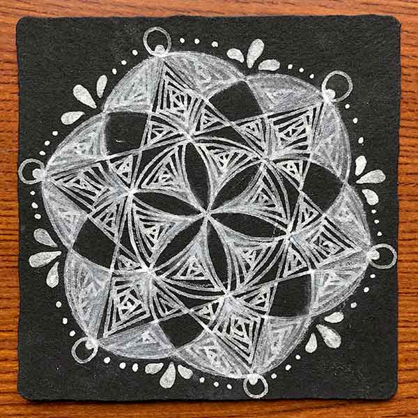 ゼンタングル（zentangle）ブラックタイル