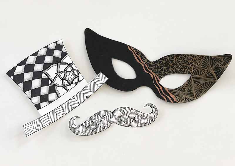 zentangle（ゼンタングル）でハロウィン風フォトプロップス