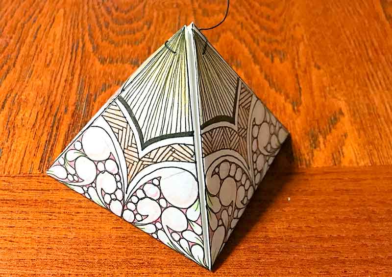 ゼンタングル（zentangle）ピラミッド型ギフトボックス