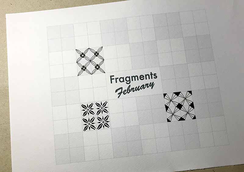 zentangle fragments february（ゼンタングル・フラグメント・フェブラリー）