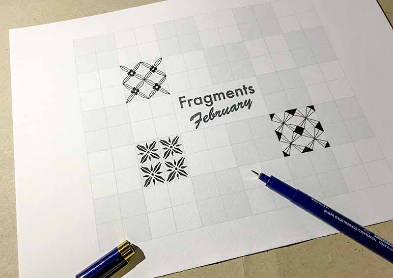 zentangle fragments february（ゼンタングル・フラグメント・フェブラリー）