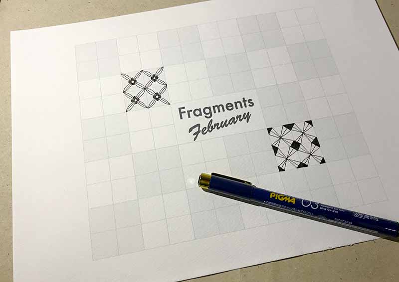 zentangle fragments february（ゼンタングル・フラグメント・フェブラリー）
