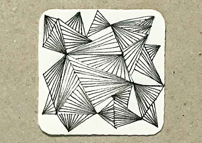 ゼンタングル（zentangle）ビジュータイルでモノタングル