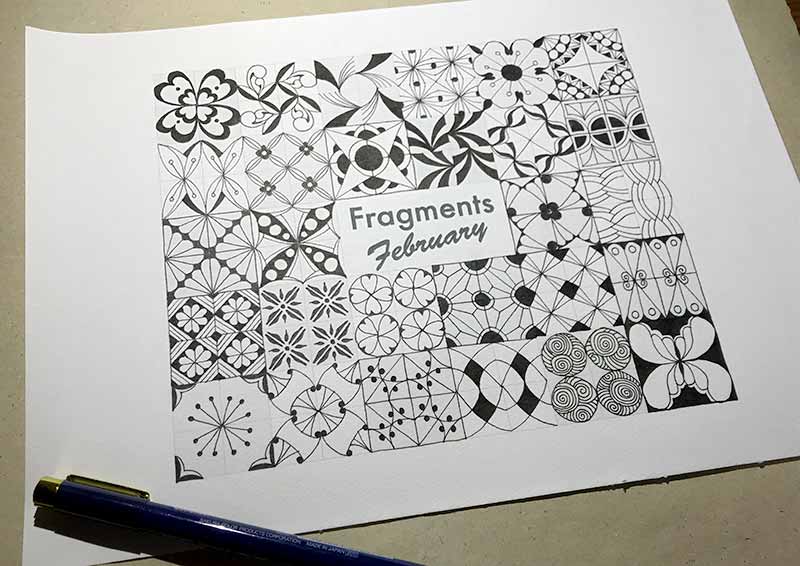 ゼンタングル・フラグメント・フェブラリー（zentangle fragments february）