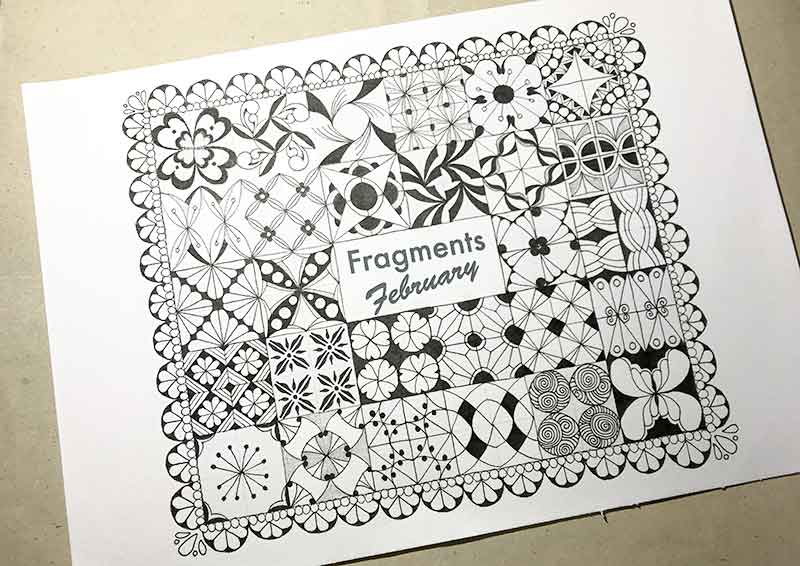 ゼンタングル・フラグメント・フェブラリー（zentangle fragments february）