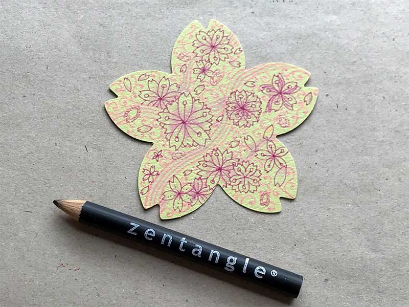 桜のゼンタングル（zentangle）