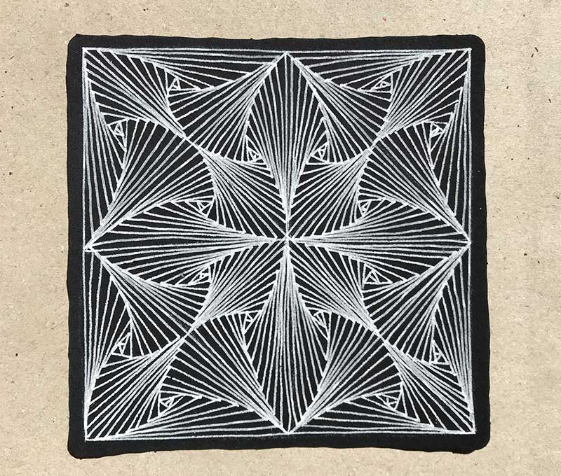 ゼンタングル（zentangle）ブラックタイル