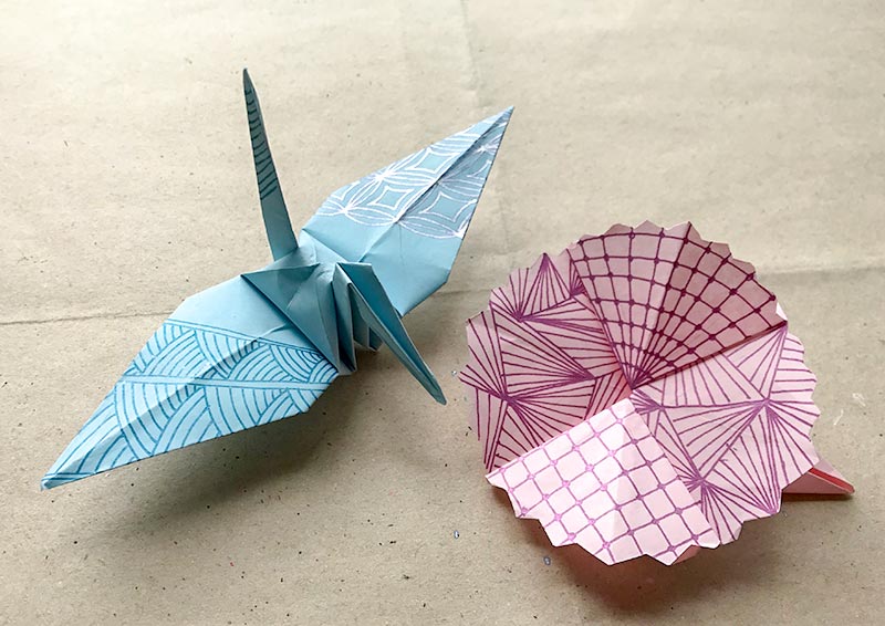 折り紙とゼンタングル（zentangle）