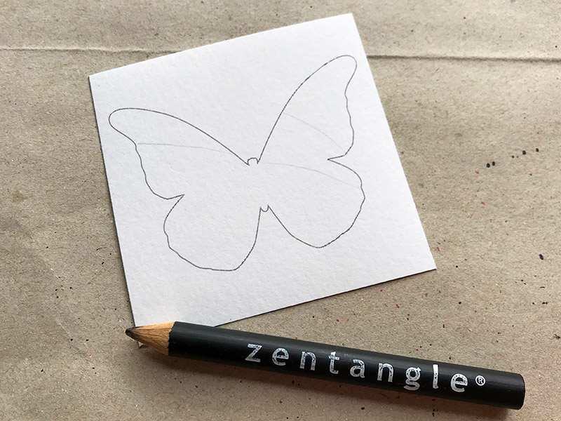 蝶々とゼンタングル（zentangle）