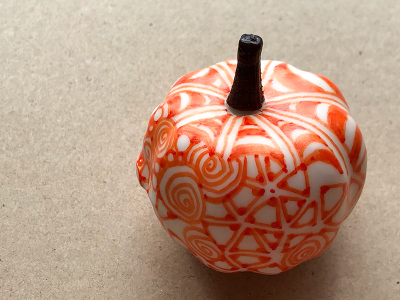 かぼちゃとゼンタングル（zentangle pumpkin）