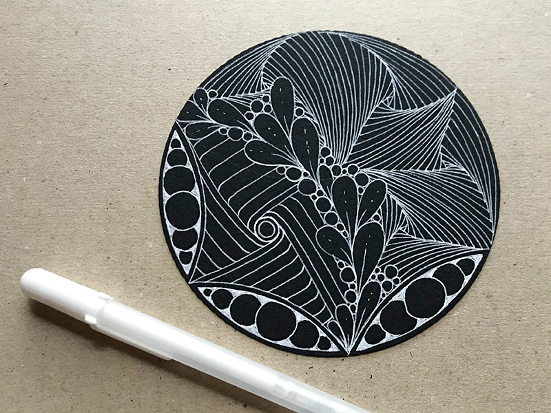 zentangle（ゼンタングル）ブラックタイル