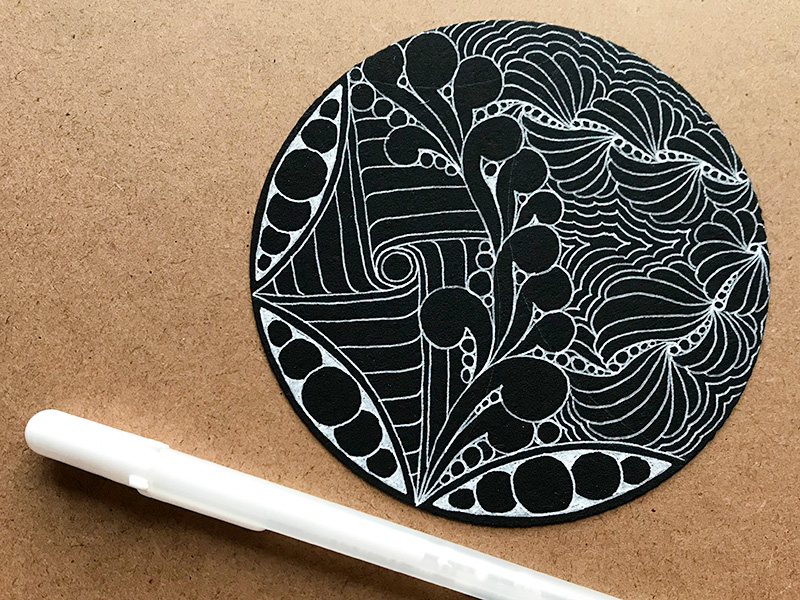 zentangle（ゼンタングル）ブラックゼンダラタイル