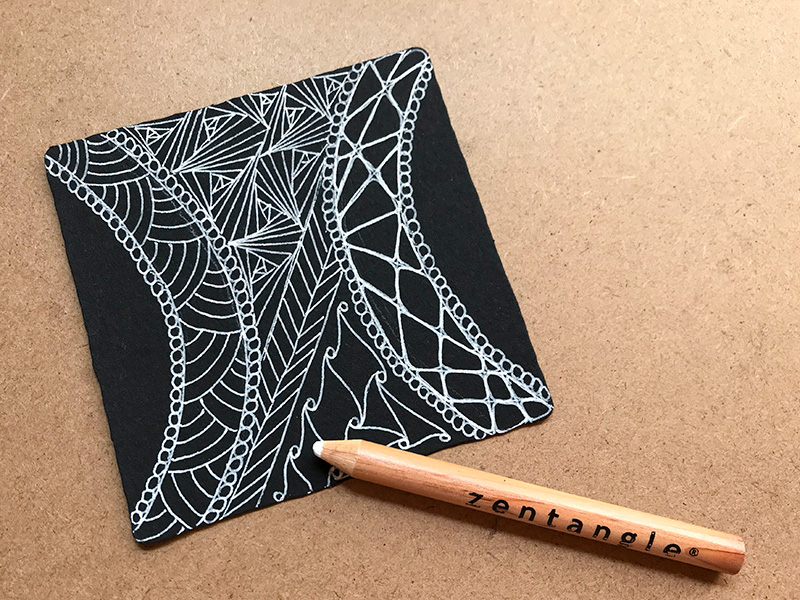 zentangle（ゼンタングル）ブラックタイル