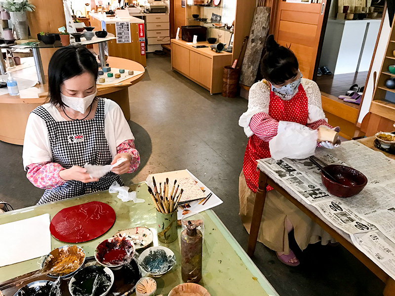 山中漆器絵付け体験