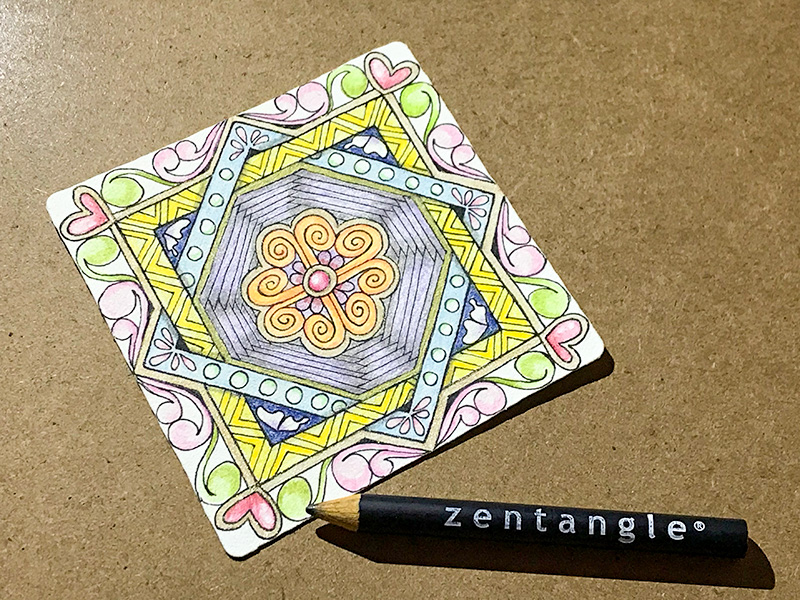 ゼンタングル（zentangle）バレンタングル（valentangle）