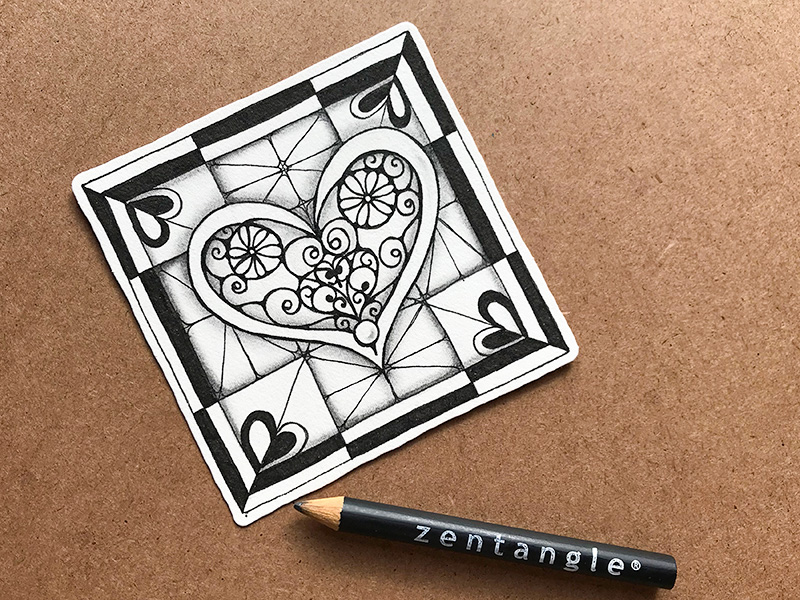 ゼンタングル（zentangle）バレンタングル（valentangle）