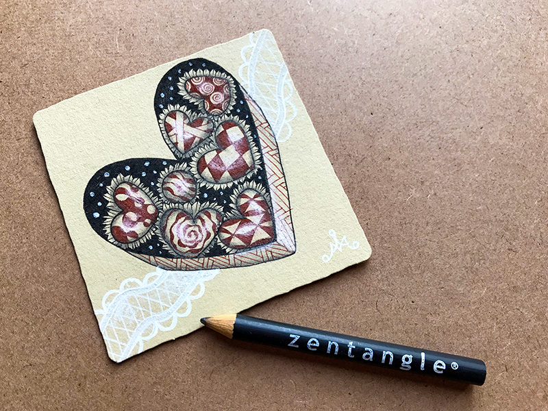 ゼンタングル（zentangle）バレンタングル（valentangle）