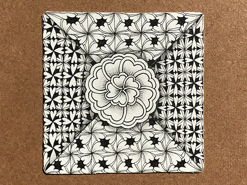 ゼンタングル（zentangle）バレンタングル（valentangle）