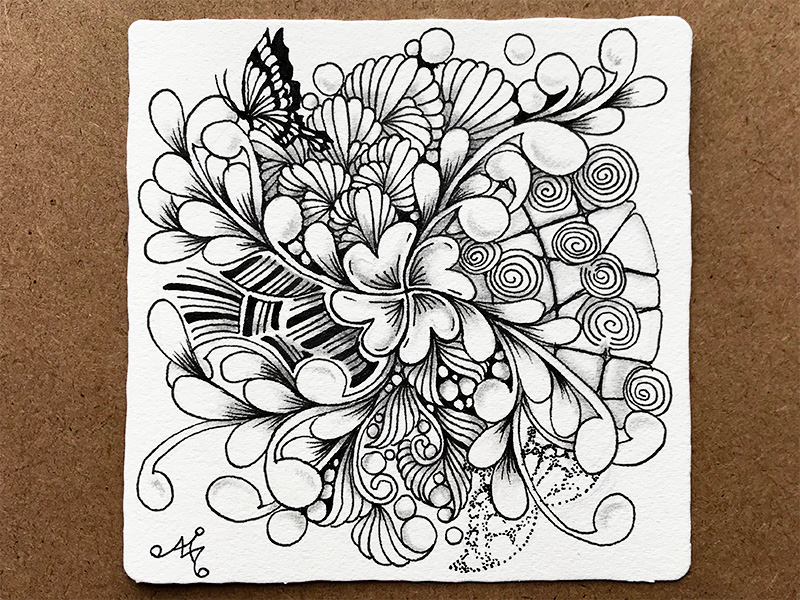 ゼンタングル（zentangle）バレンタングル（valentangle）